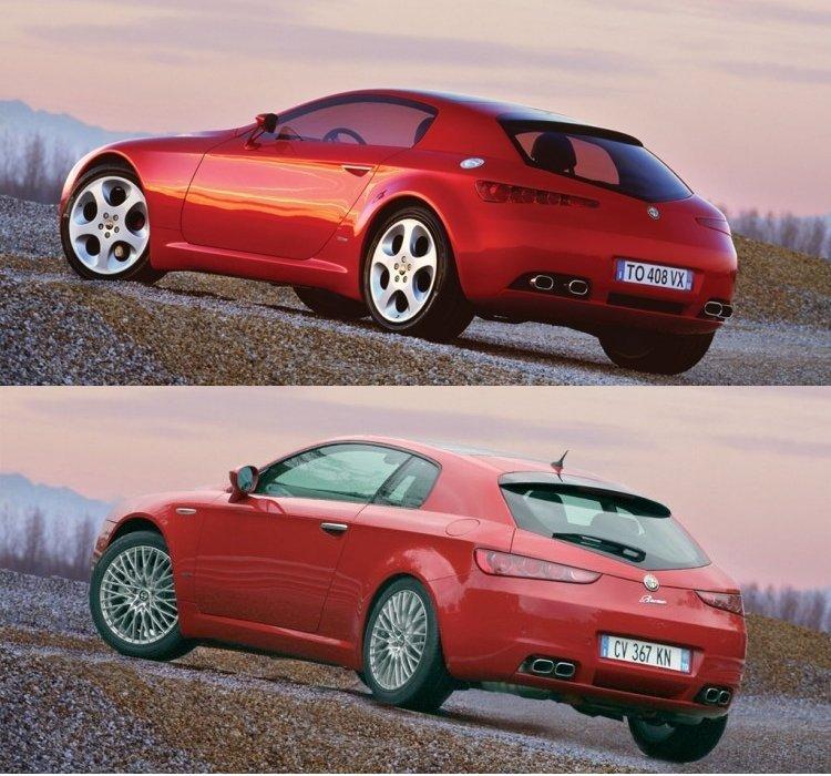 Alfa Brera-  Comparatie intre Prototip si versiunea de serie - lateral spate.jpg