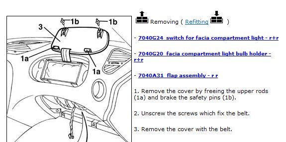 alfa 156 passenger airbag compartment cover r&r.JPG